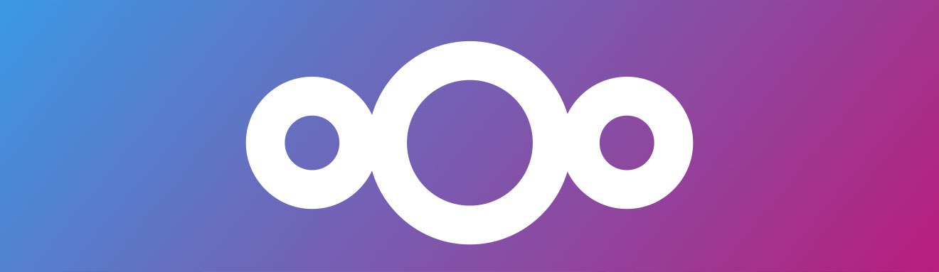 Farbiger Hintergrund mit Nextcloud Logo